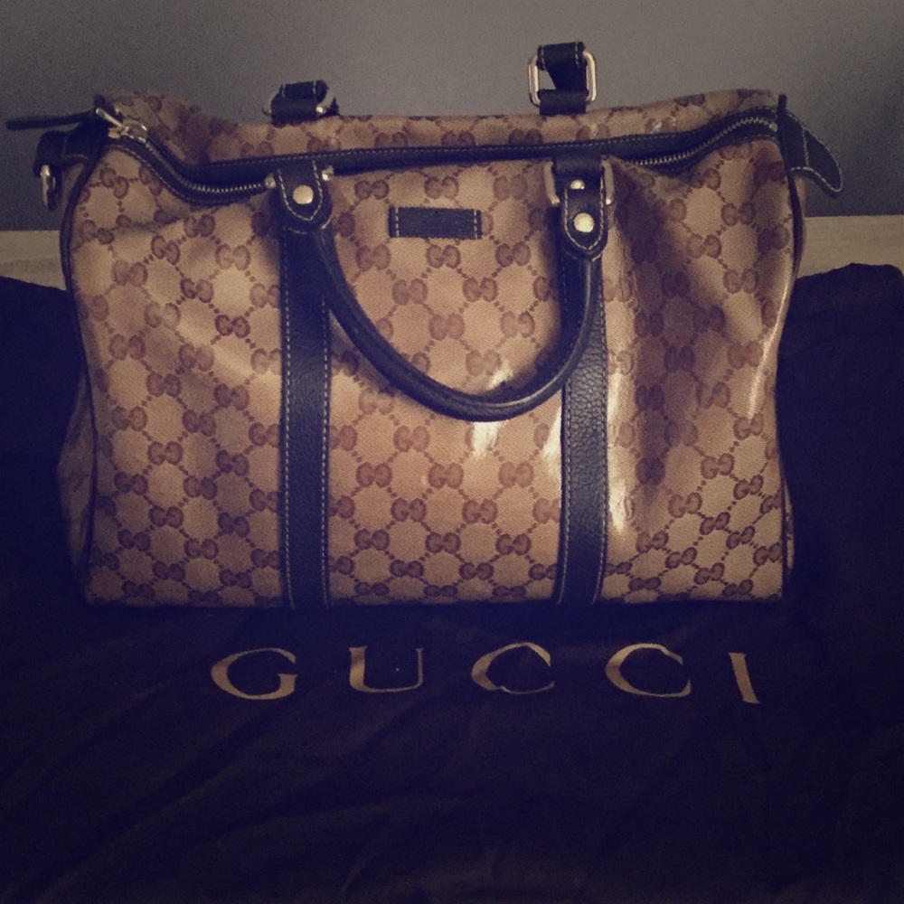 Authentic GG Crystal Coated JOY Boston Gucci Bag
